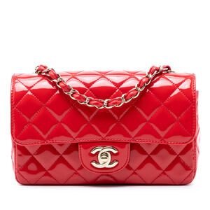 Pre-Loved Chanel Mini Rectangular Classic Patent Single Flap